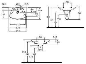 Раковина Ideal Standard Motion W890001 65 см