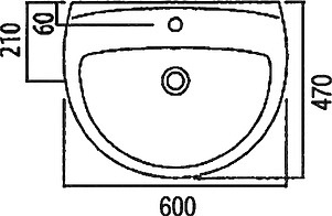 Раковина IFO Arret RS031060000 60 см