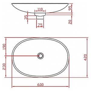 Раковина ArtCeram LaFontana LFL001 01;00 накладная