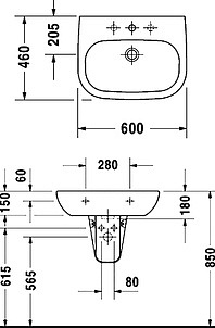 Раковина Duravit D-Code 23106000002