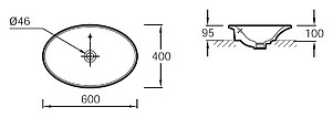 Раковина Jacob Delafon Presquile E4439 60 см