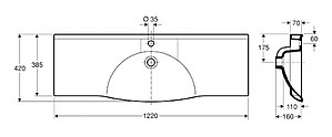 Раковина IFO Sign Compact D77920 накладная