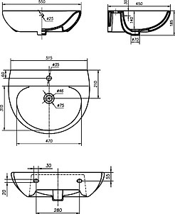 Раковина IFO Frisk RS020550000 55 см