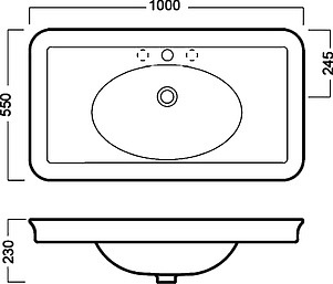 Раковина Hatria Dolcevita 100 см