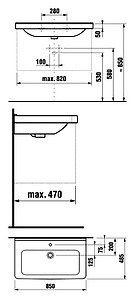 Раковина Jika Cubito 85 1042.6