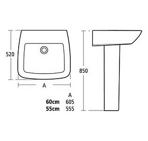 Раковина Ideal Standard Ventuno T043201 60 см