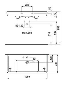 Раковина Laufen Pro 8.1395.8.000.104.1 накладная