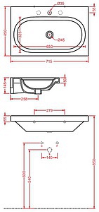 Раковина ArtCeram Blend BLL007