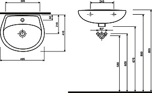 Рукомойник IFO Hitta RS041105000 50 см