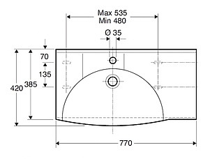 Раковина IFO Sign Compact D77520 накладная