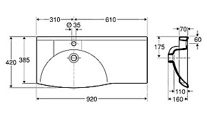 Раковина IFO Sign Compact D74220 накладная