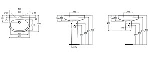 Раковина Ideal Standard Active T088501 60 см