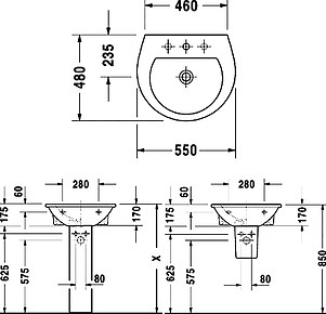 Раковина Duravit Darling New 2621550000 55 см