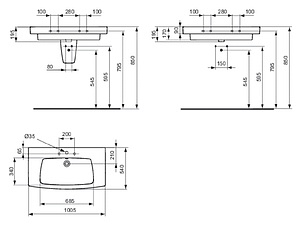 Раковина Ideal Standard Ventuno T002301