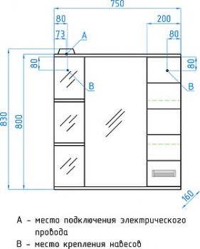 Мебель для ванной Style Line Ирис 75 белая