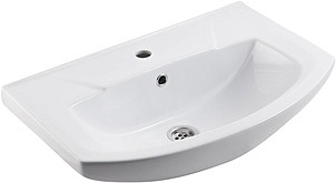 Мебель для ванной ASB-Mebel Бергамо 65 белая, патина серебро, витраж