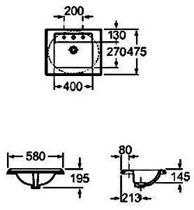 Раковина Roca America 327495000 58 см