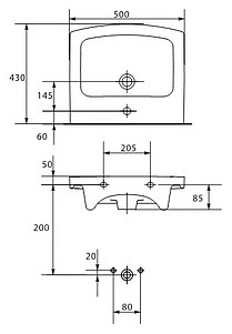 Раковина Cersanit Easy ES 50 B