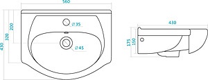 Мебель для ванной Style Line Эко Стандарт №12 55 белая