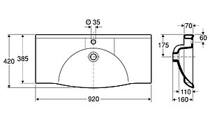 Раковина IFO Sign Compact 77820 накладная