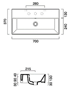 Раковина Catalano Premium 70