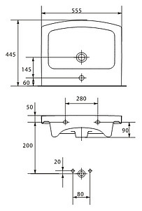 Раковина Cersanit Easy ES 55 B