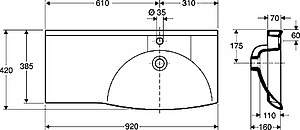 Раковина IFO Sign Compact D74320 накладная