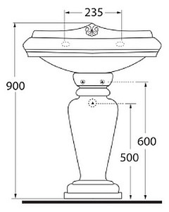 Раковина Migliore Impero ML.IMP-25.360.BI