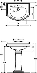 Раковина Migliore Bella ML.BLL-25.069.BI