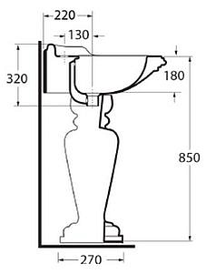 Раковина Migliore Impero ML.IMP-25.390.BI