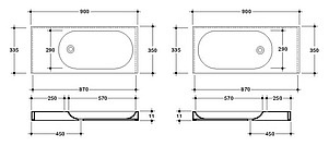 Раковина Disegno Ceramica Ovo OV090DX101