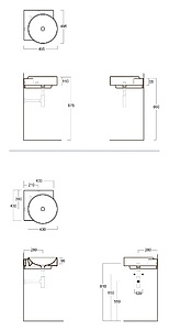 Рукомойник Simas Flow FL24 49 см