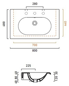 Раковина Catalano Sfera 80