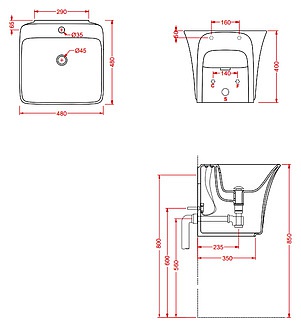 Рукомойник ArtCeram Cow CWL001 01;00