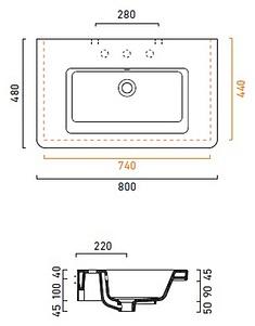 Раковина Catalano New Light 80