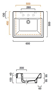 Раковина Catalano Zero 60 черная