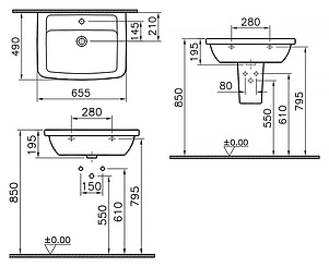 Раковина VitrA Form 300 5243B003-0001