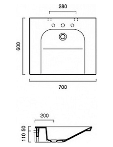 Раковина Catalano Verso Comfort 70