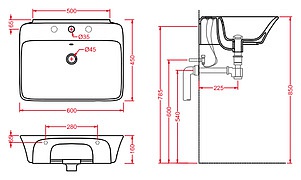 Раковина ArtCeram Cow CWL002 60 см