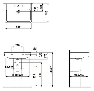 Мебель для ванной Laufen Pro A 4.8304.2.095.463.1