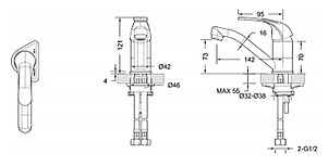 Смеситель Bravat Fit F1233188CP-RUS FIT для раковины