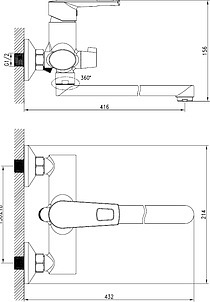 Смеситель Iddis Runo RUNSBL2i10 универсальный