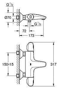 Термостат Grohe Grohtherm 1000 New 34155003 для ванны с душем