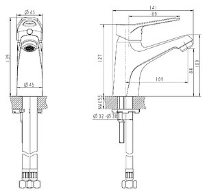 Смеситель Bravat Eco-D F193158C для раковины