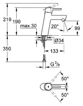 Смеситель Grohe Concetto 23451001 для раковины