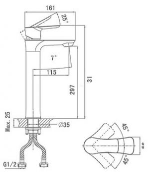 Смеситель D&K Reisling Rhein DA1272001 для раковины