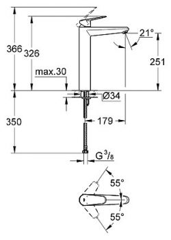 Смеситель Grohe Eurodisc Cosmopolitan 23432000 для раковины