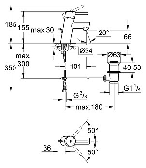 Смеситель Grohe Concetto 3220410E для раковины