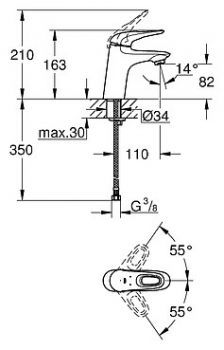 Смеситель Grohe Eurostyle New 32468003 для раковины