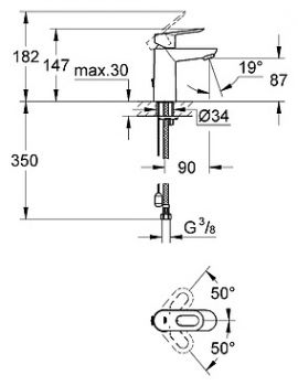 Смеситель Grohe BauLoop 23336000 для раковины